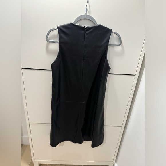 Calvin Klein faux leather A-line dress - Picture 4 of 7